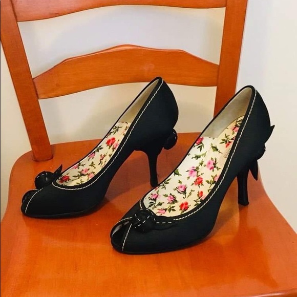 Prada Satin Peep Toe Heels - Picture 2 of 3